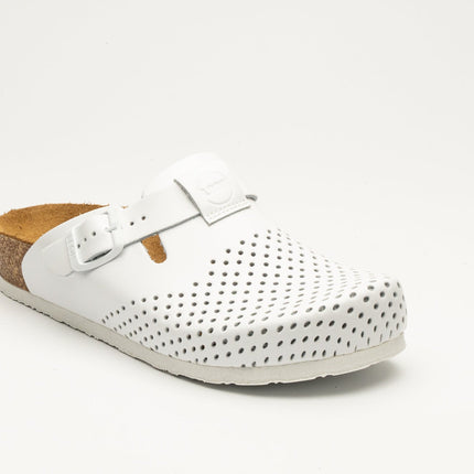 Edita by LEON– Women’s Leather Clog- Orthopedic Cork-style Clog with Adjustable Buckle
