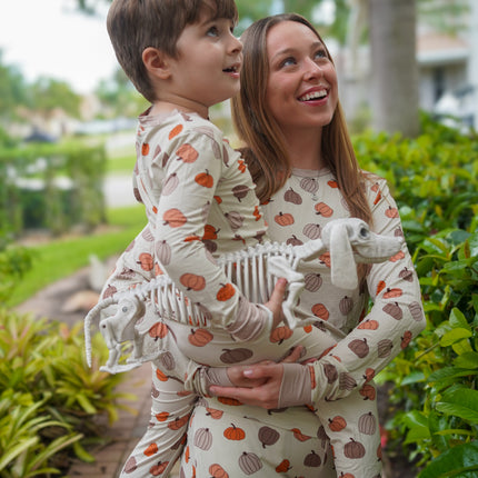 Pumpkins Beige (Women's Long Sleeve PJ)