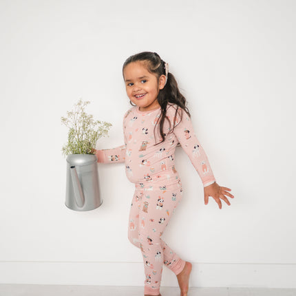 Puppy Egg Hunt (Long Sleeve PJ) - Pink