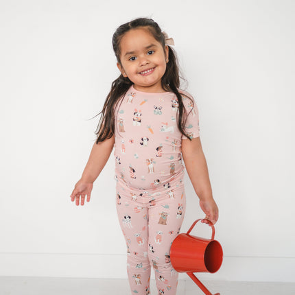 Puppy Egg Hunt (Short Sleeve PJ) - Pink