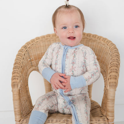 Bow Blossom (Convertible Zip Footies)