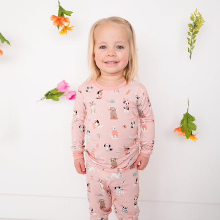 Puppy Egg Hunt (Long Sleeve PJ) - Pink