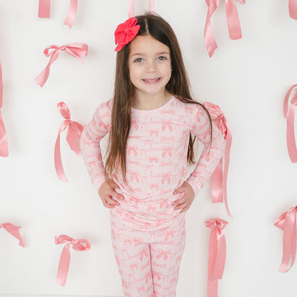 Pink Bows (Long Sleeve PJ)