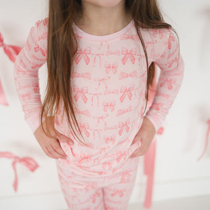 Pink Bows (Long Sleeve PJ)