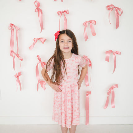 Pink Bows (Twirl Dress)