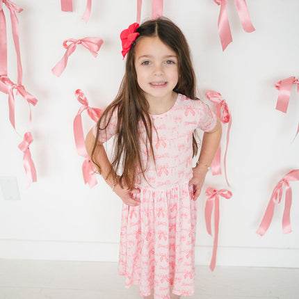Pink Bows (Twirl Dress)