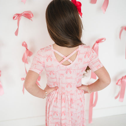 Pink Bows (Twirl Dress)