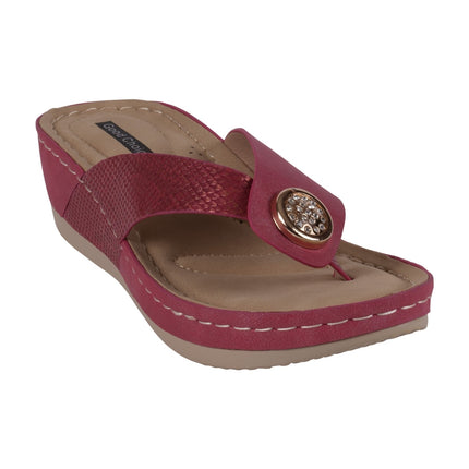 Women's Dafni Red Wedge Sandals