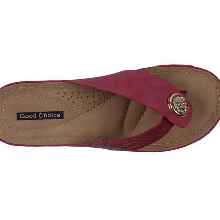 Women's Dafni Red Wedge Sandals