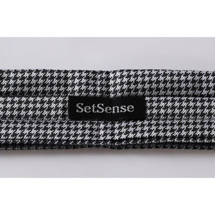 Dazzling Grey Silk  Ascot/Cravat Tie & Handkerchief