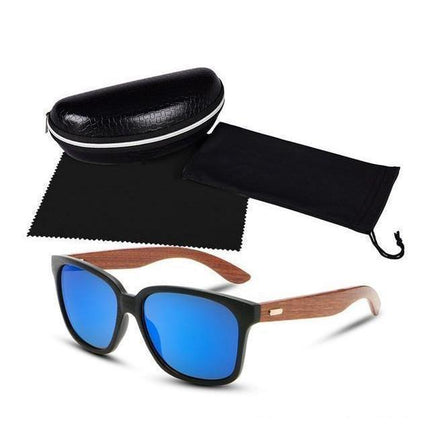 Designer Wooden Frame Collection Sunglasses - 12 Colors