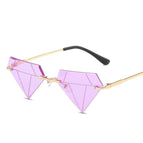 Gold framed light purple lens