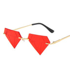 Gold framed red lens