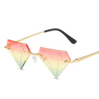 Gold frame with rainbow lens