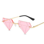 Gold frame baby pink lens