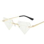 Gold frame with clear lens