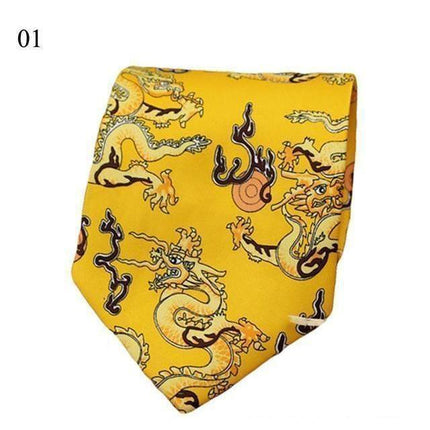 Dragon Collection Wide Neckties - 6 Colors & Styles