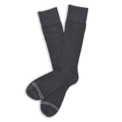 Asher 6-Pack - Charcoal Dress Socks
