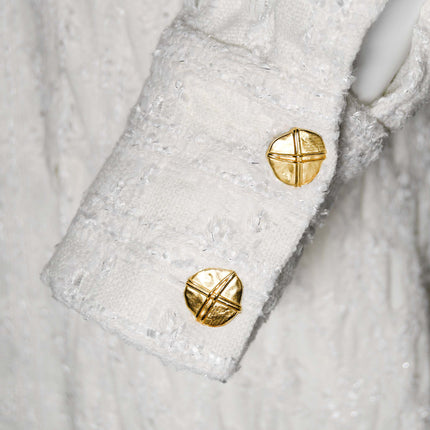 Pearl White Long Sleeve Maxi Dress