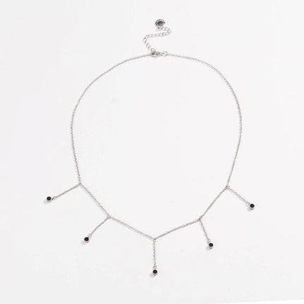 Drop Necklace with Five Cubic Zirconia Stone