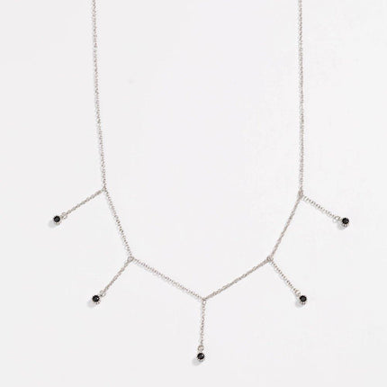 Drop Necklace with Five Cubic Zirconia Stone