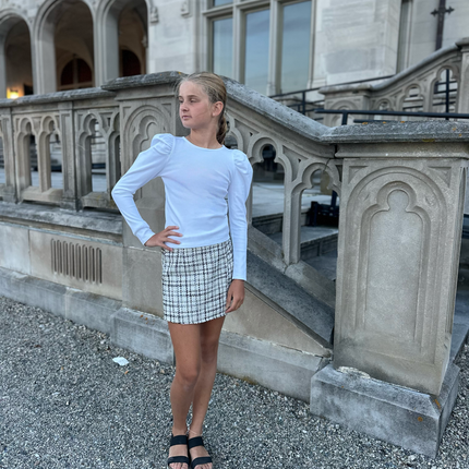 AA Lavender Tweed Ruffle Skort