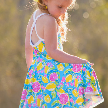 Molly Athleisure Dress - Lemon Zest