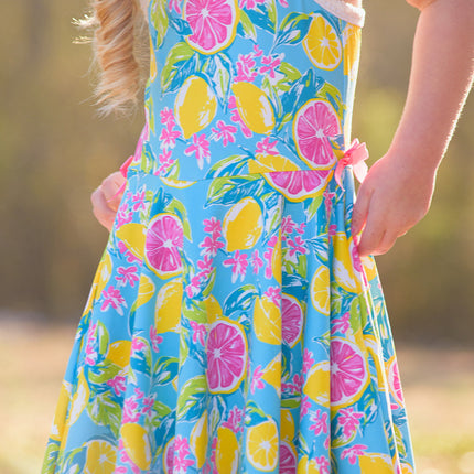 Molly Athleisure Dress - Lemon Zest