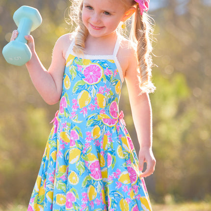 Molly Athleisure Dress - Lemon Zest