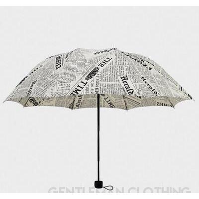 English Newspaper Collection Umbrellas - 3 Colors