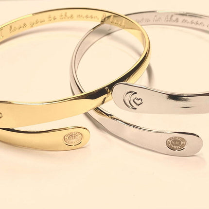Engraved I love you to the moon and back Bracelet,  Moon and Heart Bracelets