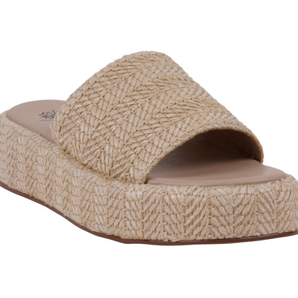 Women's Evie Natural Platform Slide