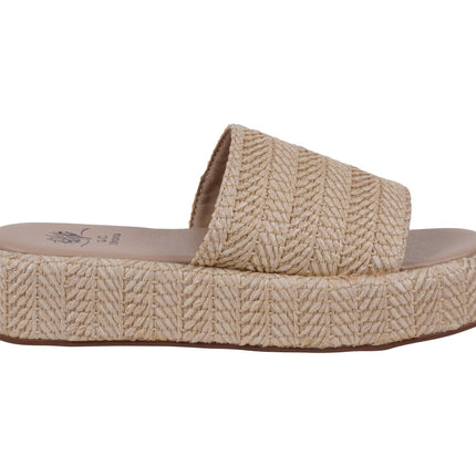 Women's Evie Natural Platform Slide
