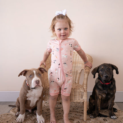 Puppy Egg Hunt (Romper) - Pink