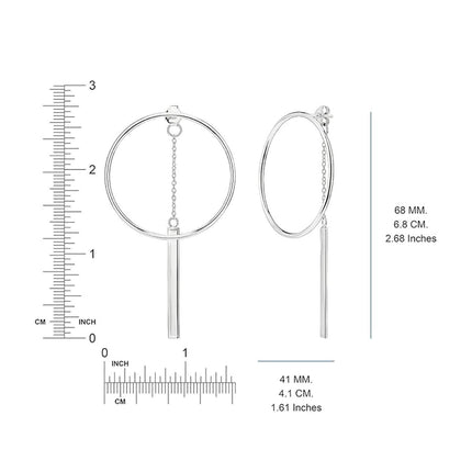 Interchangeable Circle Drop Earrings