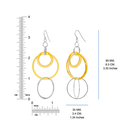 Lucite and Silver Axis Drop Earrings