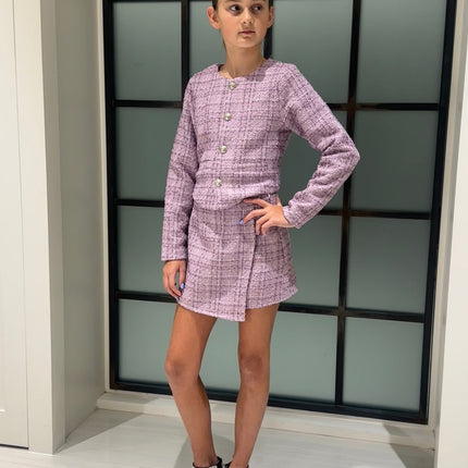 AA Lavender Tweed Jacket