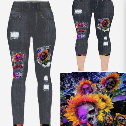 Leggings - Skull Floral (TC)