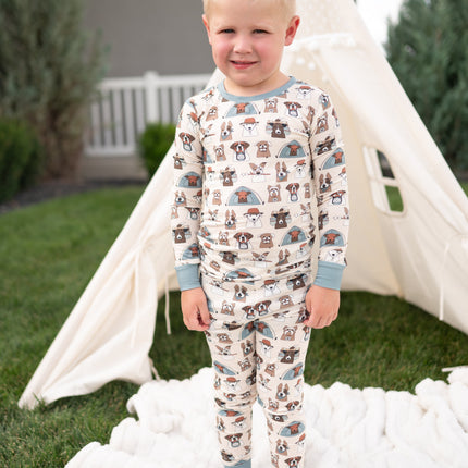 Camp Paws (Long Sleeve PJ) - Blue