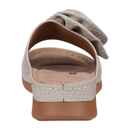Women's Honey Grey Flat Comfort Sandals