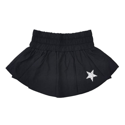 AA Fuchsia Gathered Double-layer Mini Skort