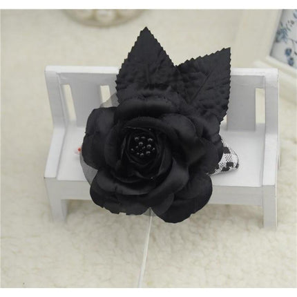 Fancy Black Brooch Boutonniere