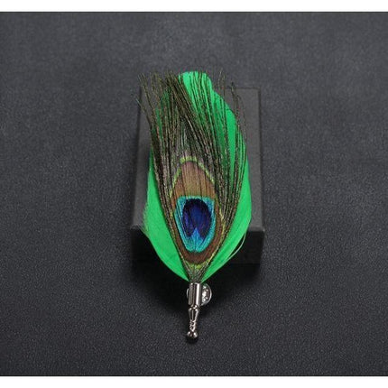 Fancy Feather Brooches - 5 Colors