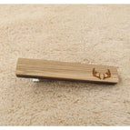 Deer horn tie clip