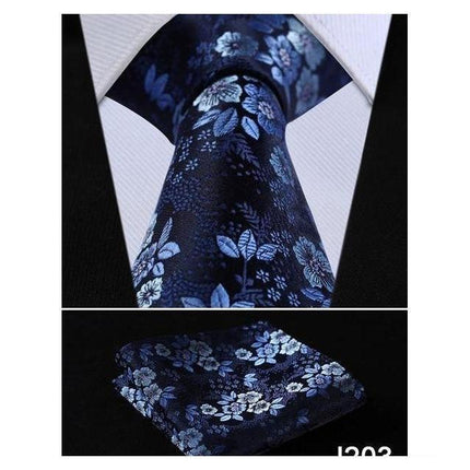 Floral Wide Neckties & Handkerchiefs Collection - Multiple Styles