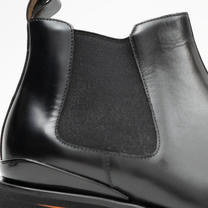 Foil leather Thick-Soled Chelsea Boot 2898 Black
