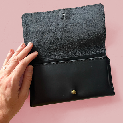 Fold Over Leather Wallet