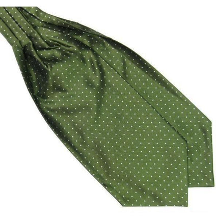 Forest Green Polka Dot Ascot/Cravat Tie