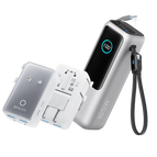 Silver / Power Bank + Travel Adapter