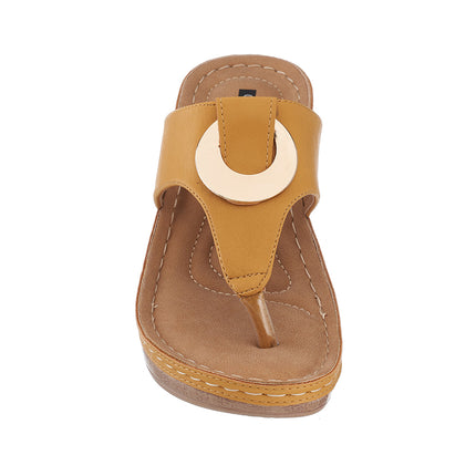 Women's Genelle Yellow Wedge Sandals